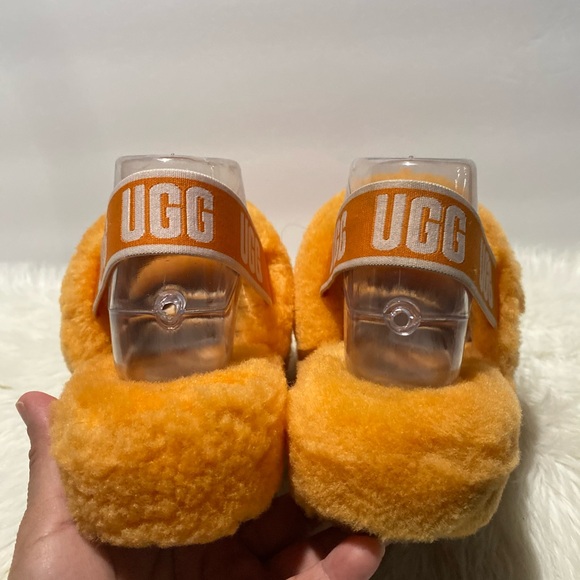 UGG Orange Fluffy Sandals - Picture 6 of 8